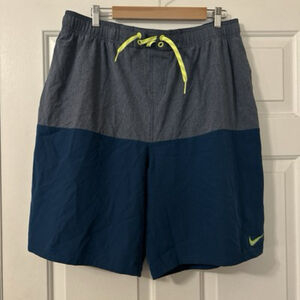 Nike Two-Tone Gray and Navy Swim Shorts